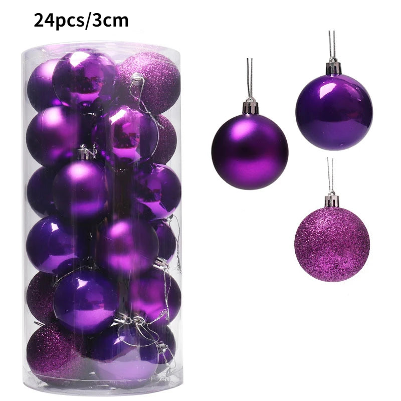 24-36Pcs Xmas Tree Balls Decorations