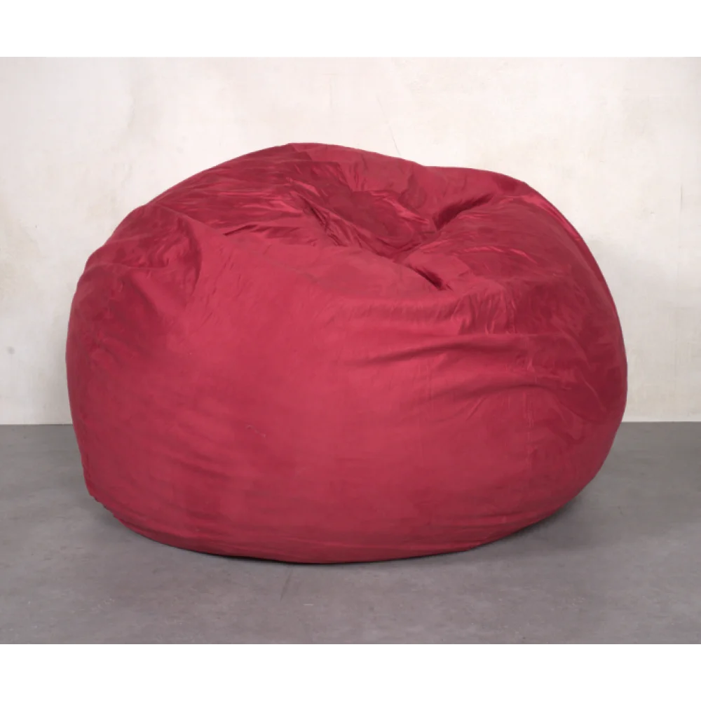 5-Foot Comfortable High-Density Shredded Foam Bean Bag Chair Removable Microsuede Cover Ideal Reading and Bedroom