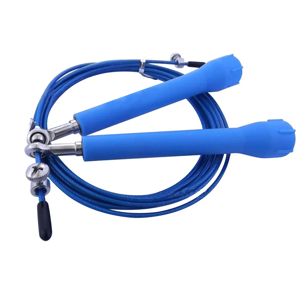 Speed Skipping Wire Rope Indoor Outdoor Jumping Rope Weight Loss Exercise Home Gym Workout Tool, Blue