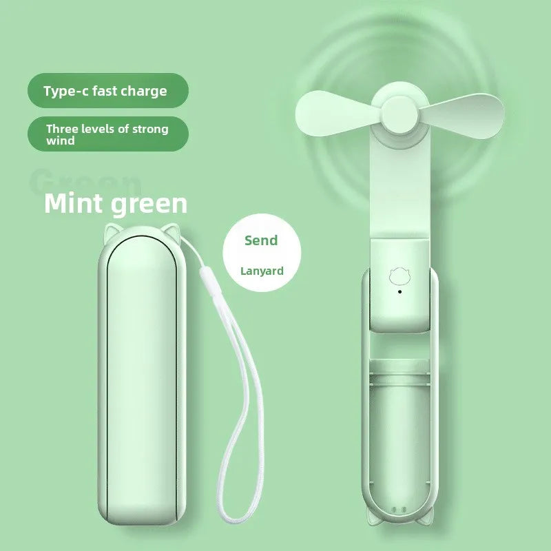 Portable 3 Speed Foldable Mini Handheld Fan USB Rechargeable