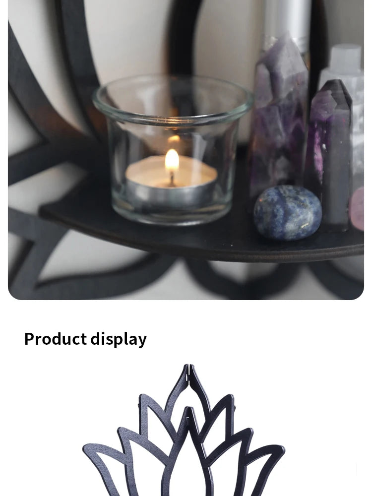 Wooden Lotus Hollow Essential Oil Candle Holder