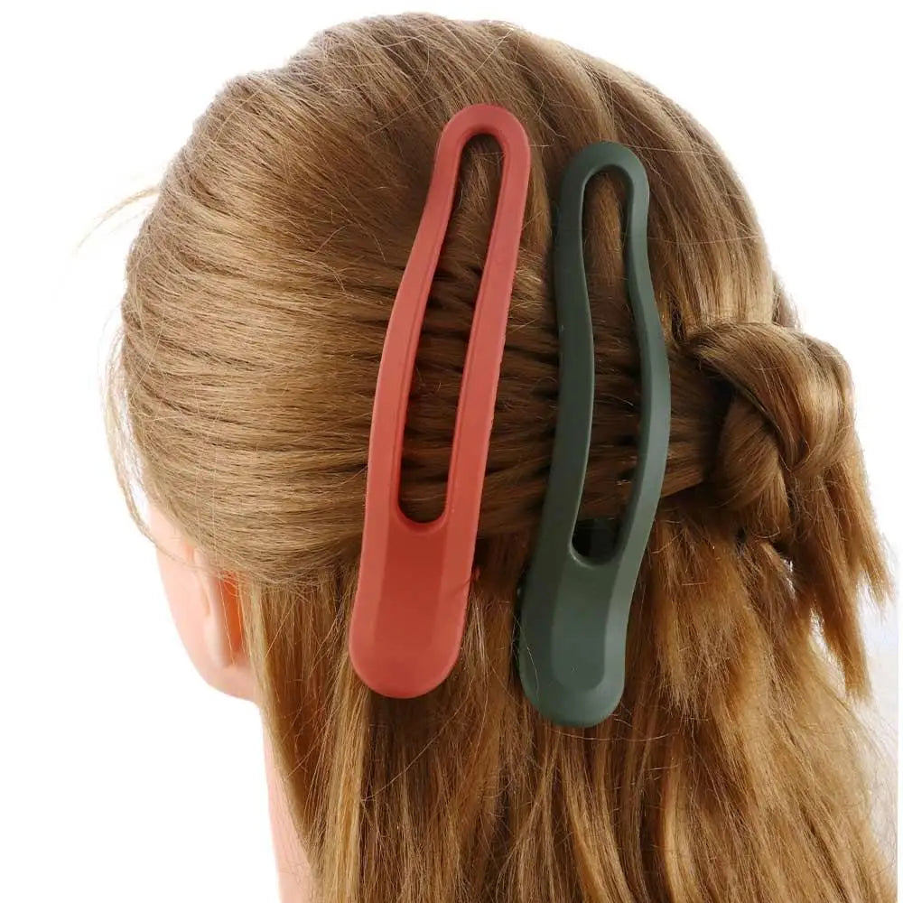 Large Matte Candy Color Hair Claw – Simple Plastic Duckbill Clip for Women and Girls