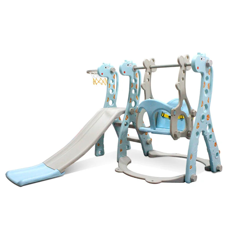 Household Children's Toys Slide Indoor Outdoor Family Playground Props Cartoon Giraffe Combination Swing Toys Gift for Kids
