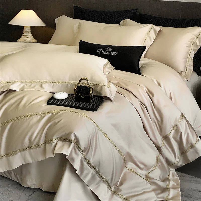 Egyptian Cotton Luxury Embroidert Bedding Set