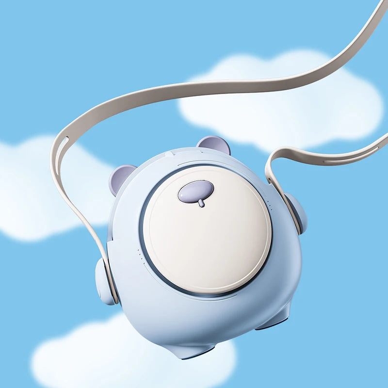Portable Hanging Bladeless Electric Fan 3 Wind Speed Mini Handheld Fan