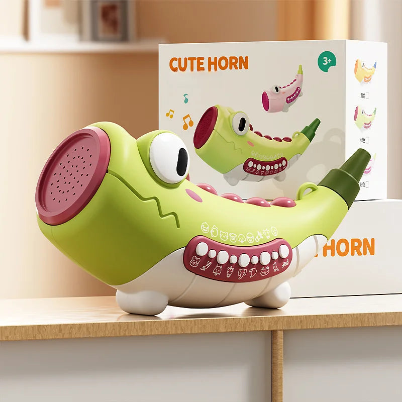 Kids Animal Horn Blowing Toy – Interactive Sound Learning and Oral Muscle Trainer with Easy-Clean Design