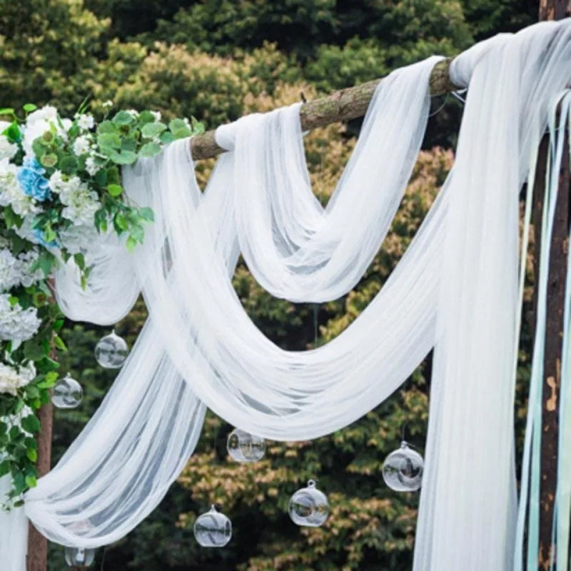 1 Set/2 Pieces - Tulle Backdrop Curtains, Sheer Backdrop Curtains for Birthday Party Wedding Spring Party, Photography Backdrop