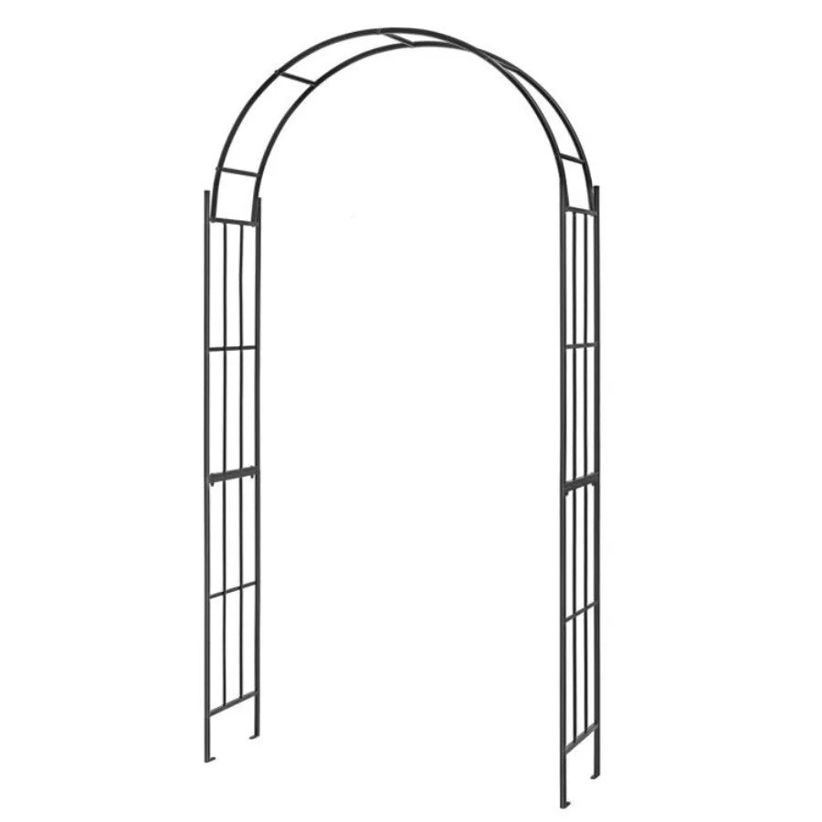 7.5 Feet Metal Garden Arch for Climbing Plants and Outdoor Garden Dr