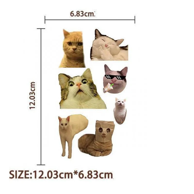 10Pcs/set New Love Cat Temporary Tattoo Stickers Cute Cat Children Waterproof Tattoo For Kids Funny Birthday Gift