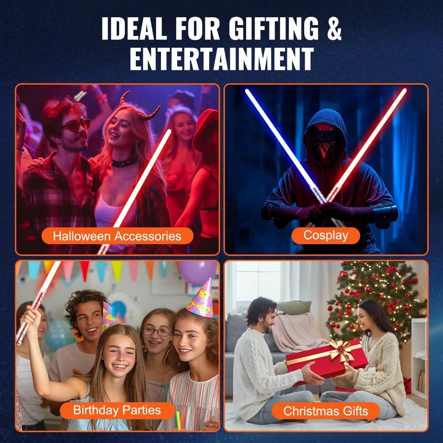 Lightsaber 12 RGB Colors 41 Mute Sound Rechargeable Dueling Light Saber