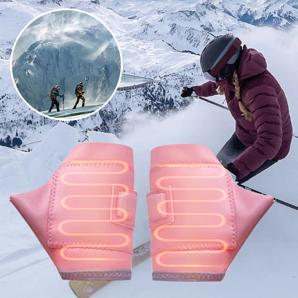 Self-Heating Electric Gloves Winter Hand Warmer Temperature Control USB Rechargeable Heated Gloves Outdoor Riding Thermal Gloves