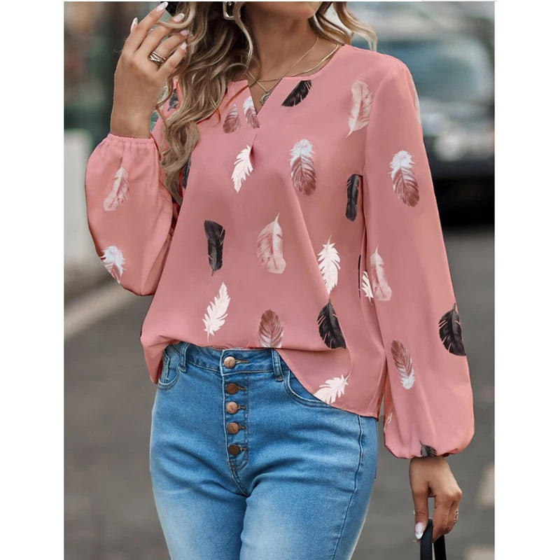 Feather Pattern Blouse