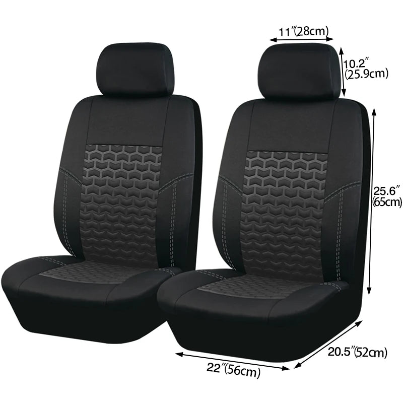 AUTOPLUSUniversal 2 Front Car Seat Covers Car Accessories Interior Fit For Most Car SUV Truck Van With 3mm Sponge Seat Cover Car