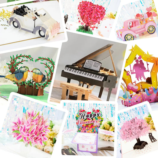 3D Pop UP Love Card for Wife and Girlfriend Gift for Valentines Day Anniversary Wedding Invitation Greeting Thank You Cards