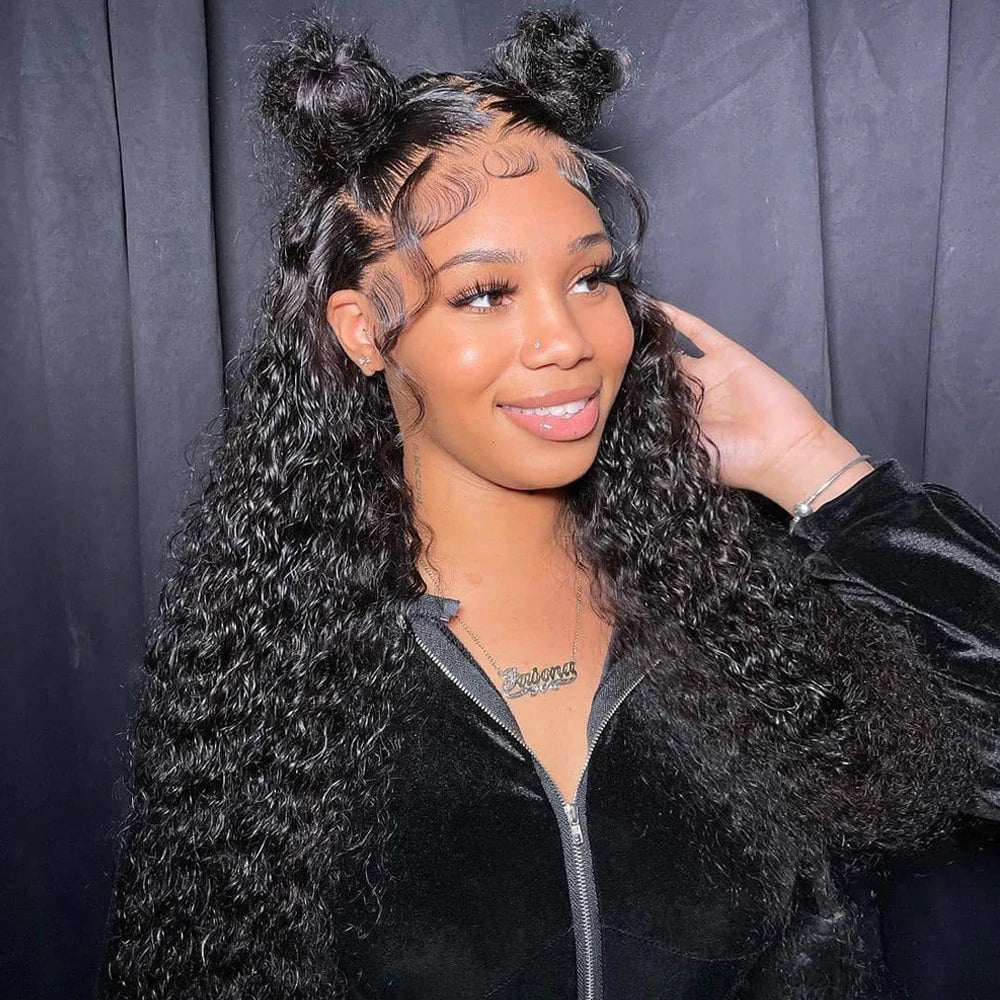 Deep Wave 250% High Density 13x6 HD Lace Frontal Human Hair Wig Brazilian Curly Water Wave Lace Frontal Wigs For Women CEXXY