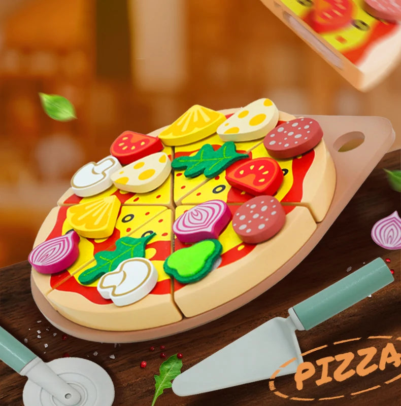 Wooden Kitchen Toys Pretend Toys Cutting Cake Play Set Food Kids Toys Montessori Tea Party Learning Educational Toys For Gifts