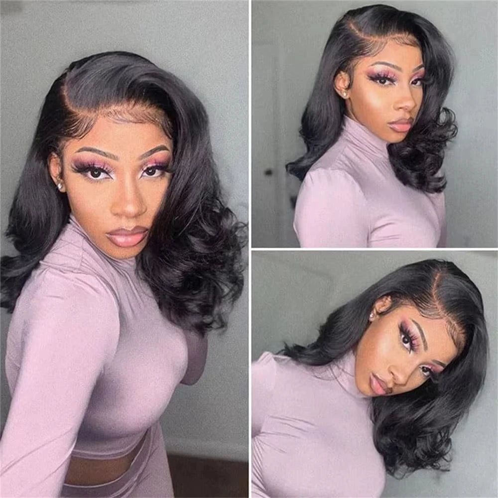 14 Inch Body Wave Wear And Go Glueless Human Hair Wigs Bob Wigs For Women Ready To Go 5x4 Pre Cut Lace Wig Human Hair loose Wave