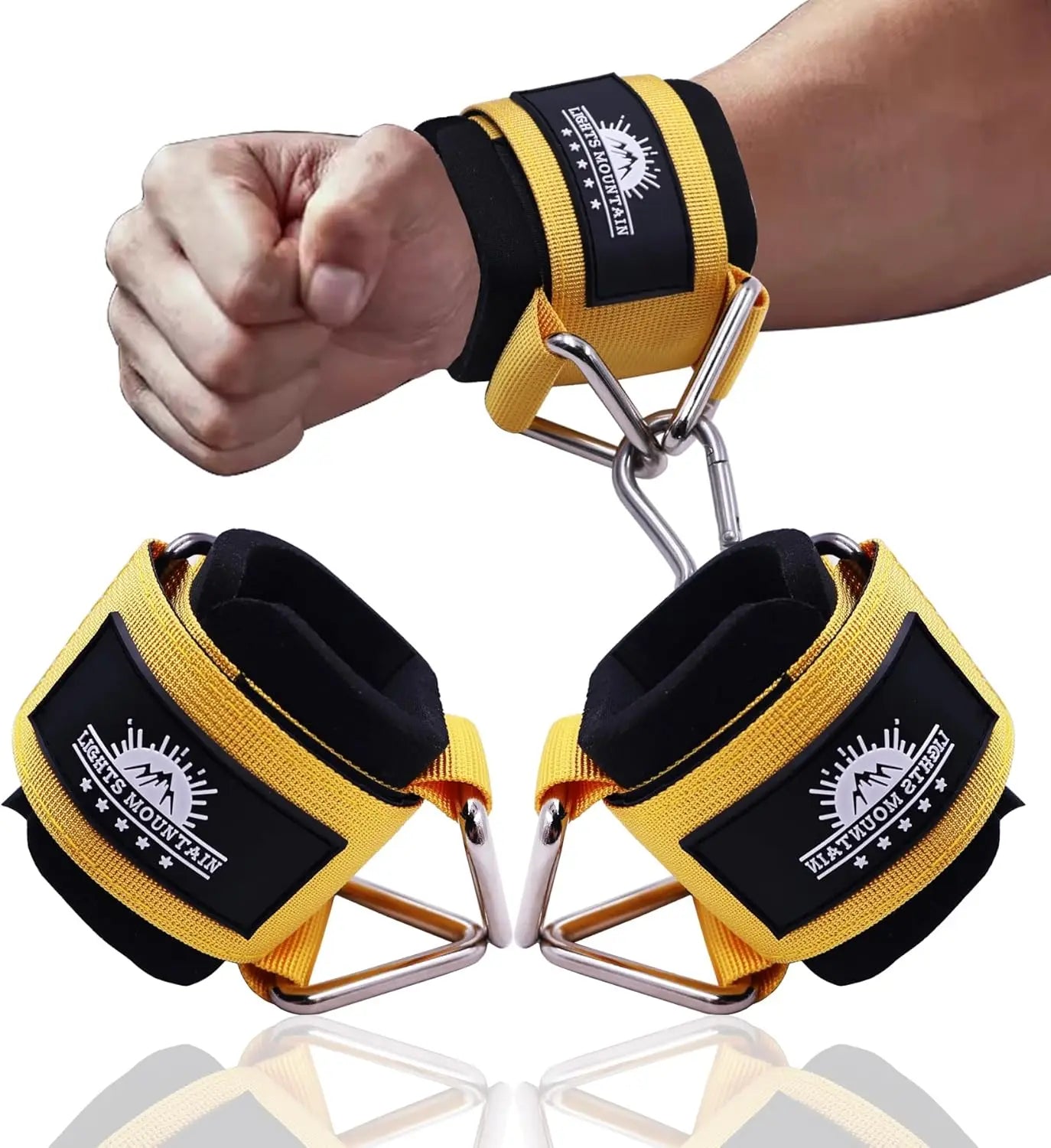Adjustable Wrist Cuffs Padded Straps for Cable Machines
