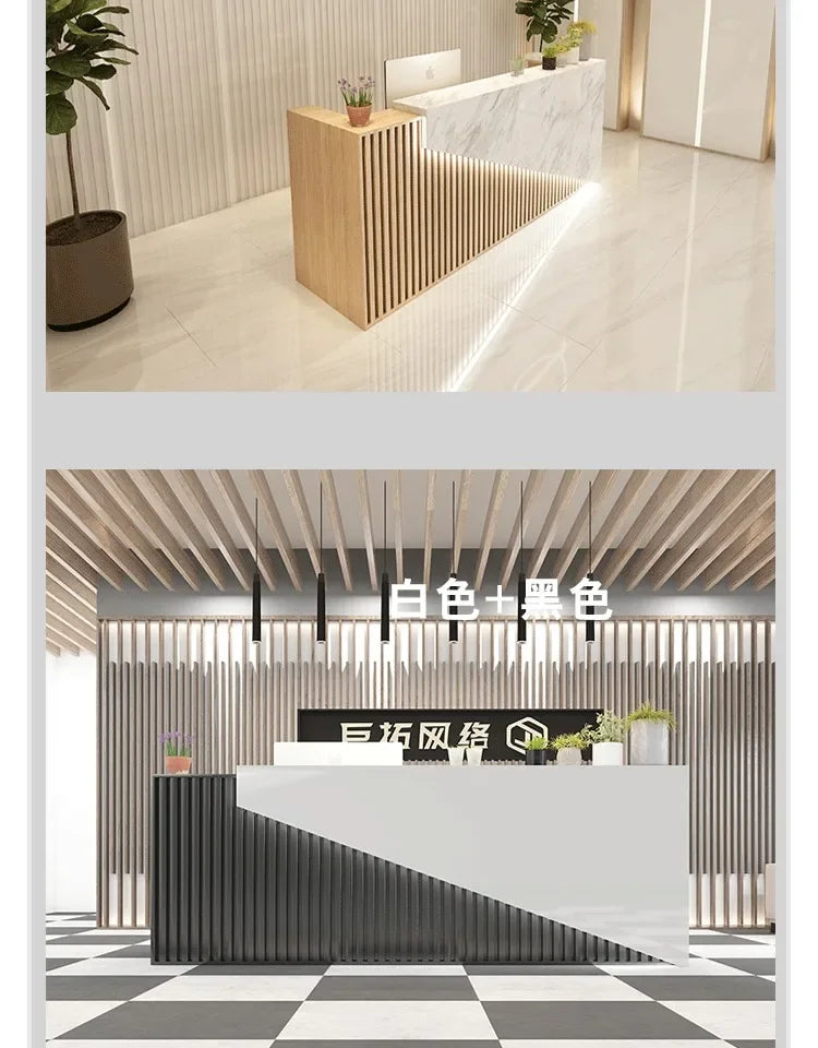 Spa Reception Furniture Minimalist Beauty Salon Storage Aesthetic Supermarket Counter Table Luxury Office Lectern Simple Cafe