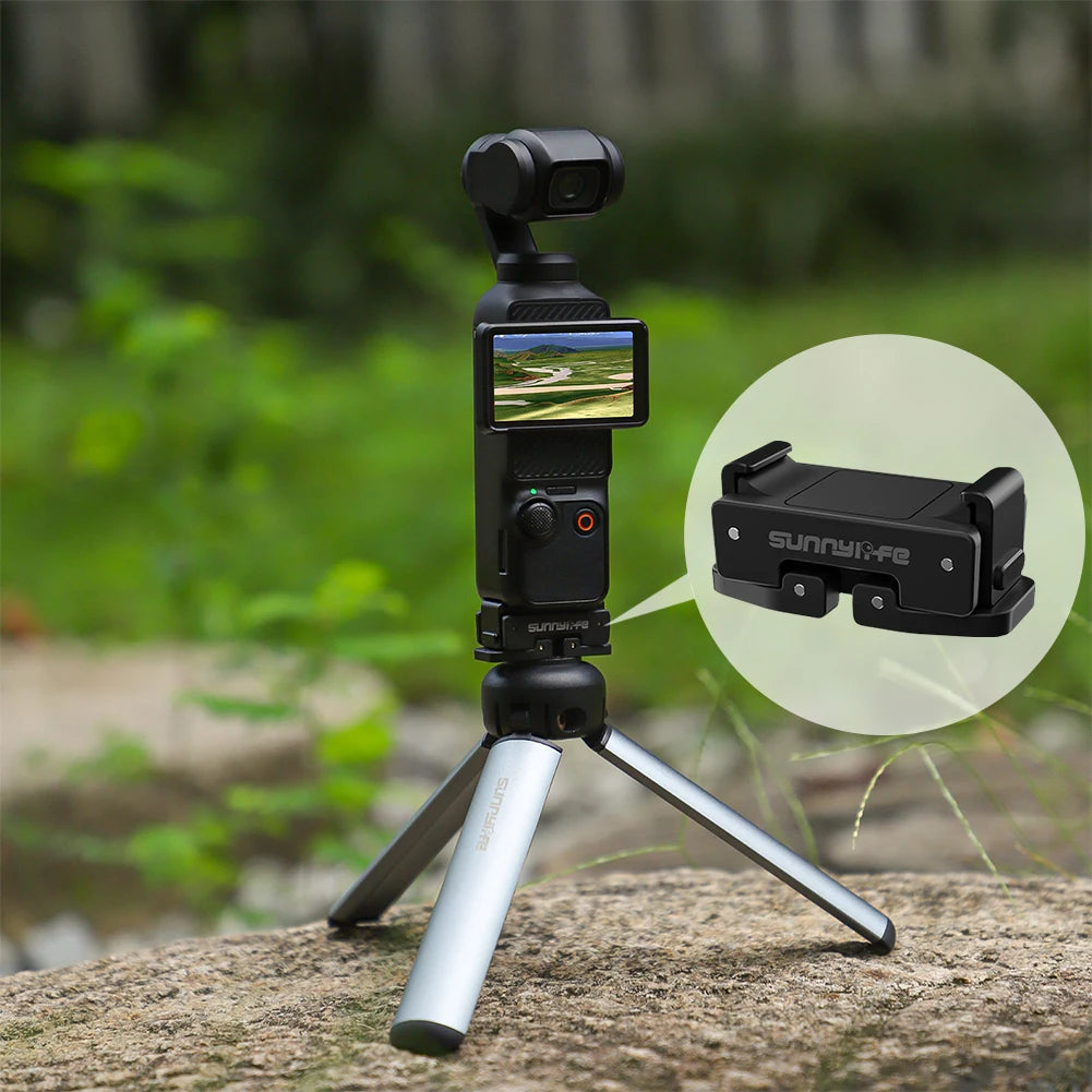 Quick Release Magnetic Mount Adapter 1/4 Screw Foldable Extension Bracket Tripod Adapter for DJI Osmo Pocket 3 Camera