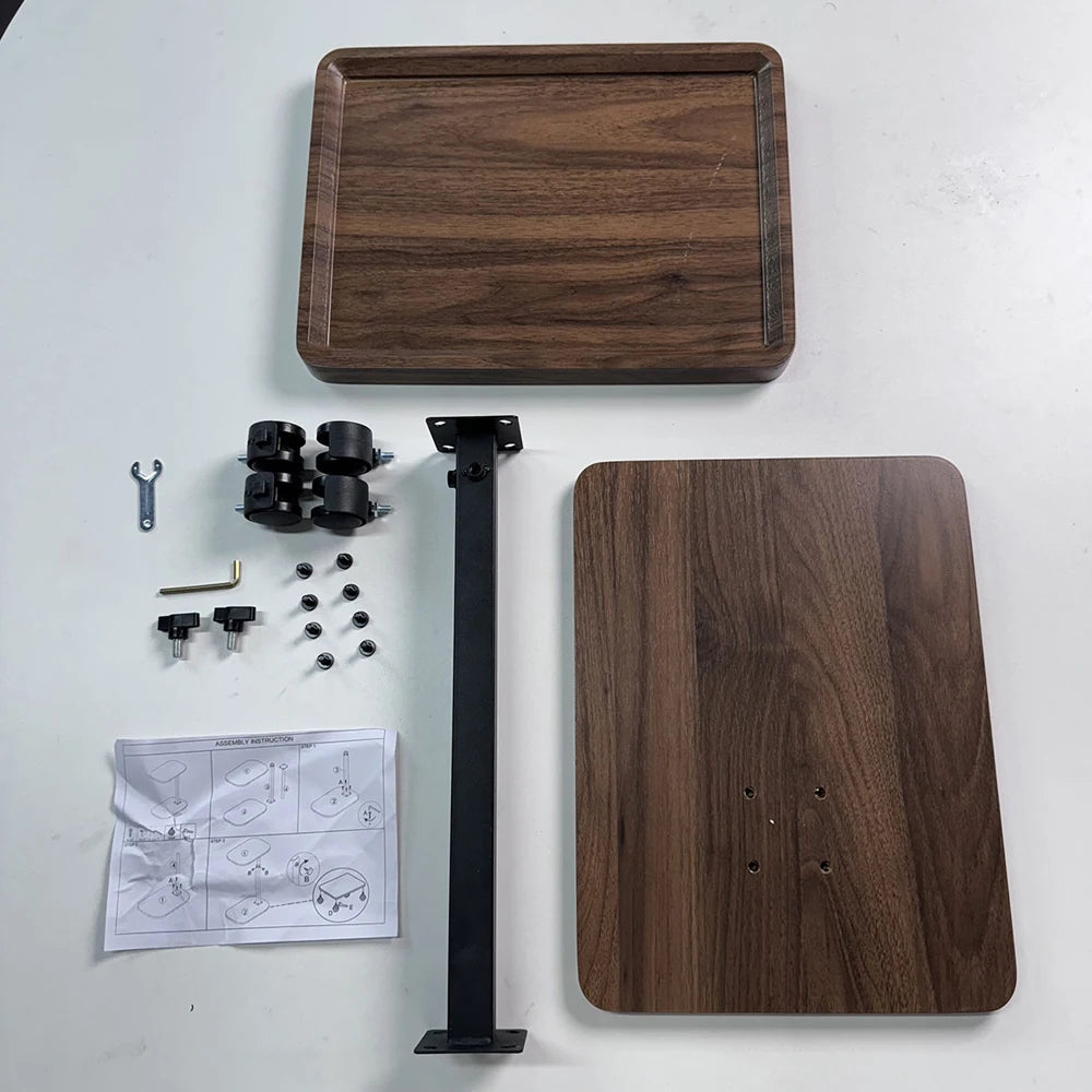 Adjustable Rolling Cart Overbed Bedside Table Laptop Desk Couch Side 360° Rotatable Sofa Tray Table Computer Desk Home Food Tray