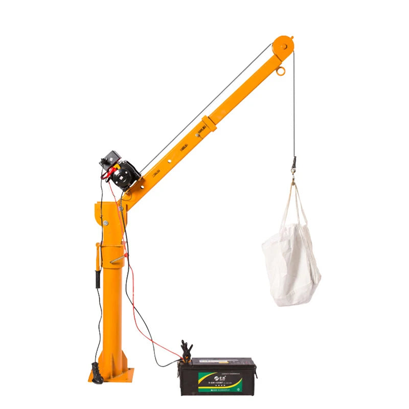 Mobile 500kg 800kg 1000kg mini lift mini pickup hydraulic telescopic boom truck crane lifting