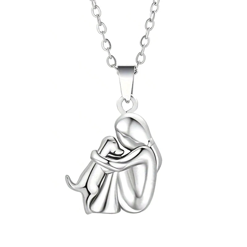 Women and Dog Shaped Necklace
