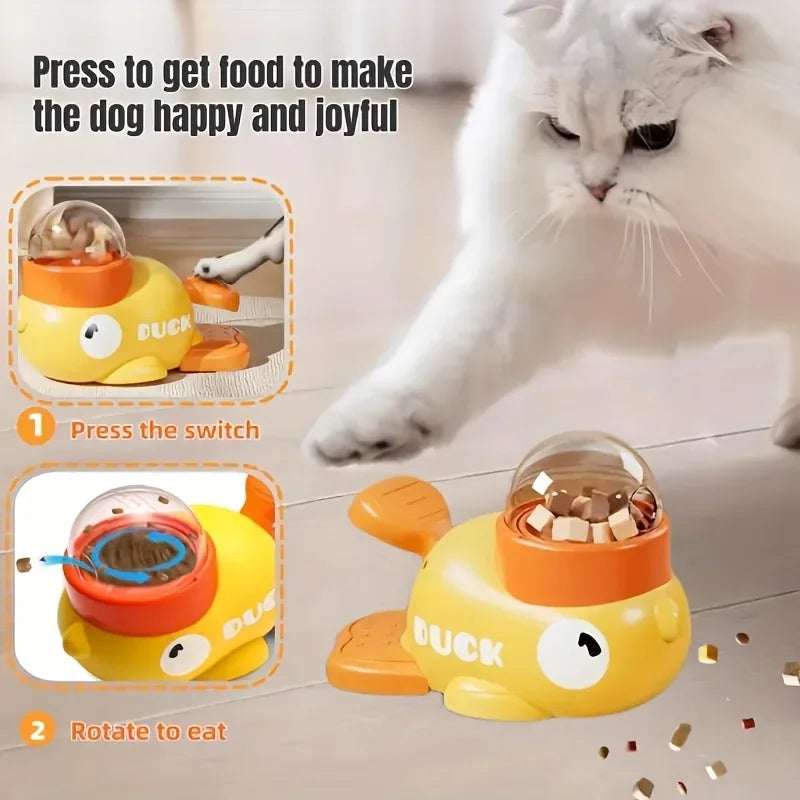 Automatic Pet Feeder Toy – Interactive Slow-Feed Bowl for Cats & Dogs, Fun Training Reward Game, No Batteries