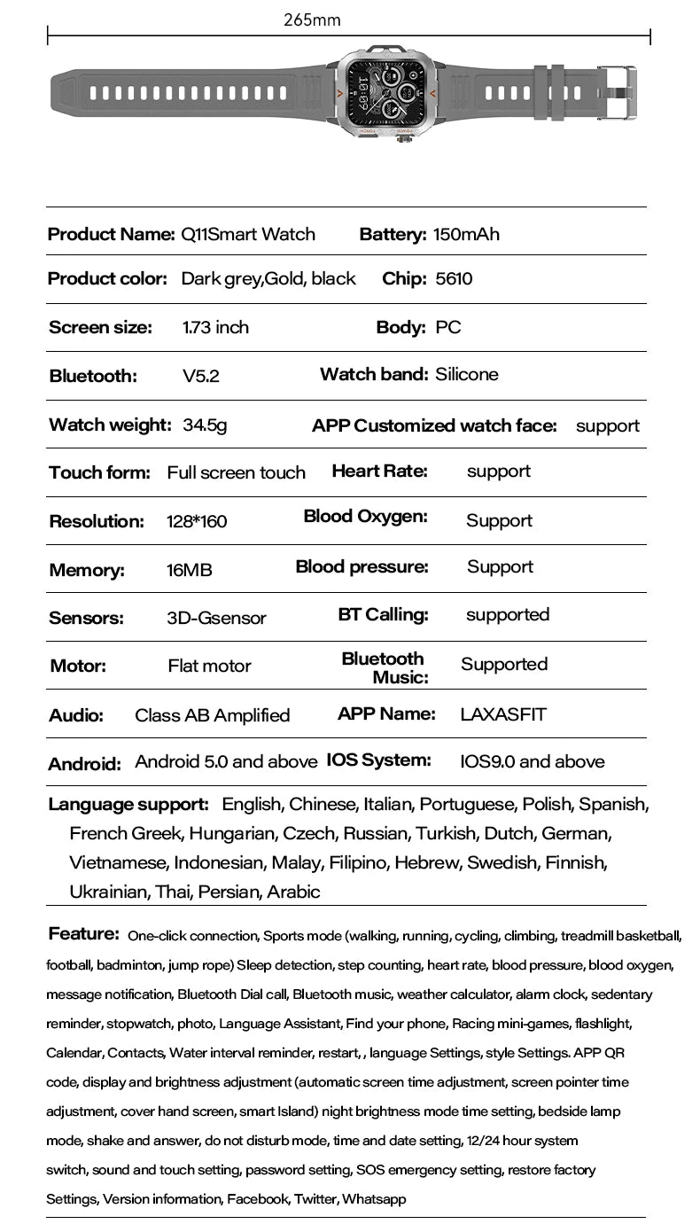 Bluetooth Call Smart Watch Xiaomi Android 2025