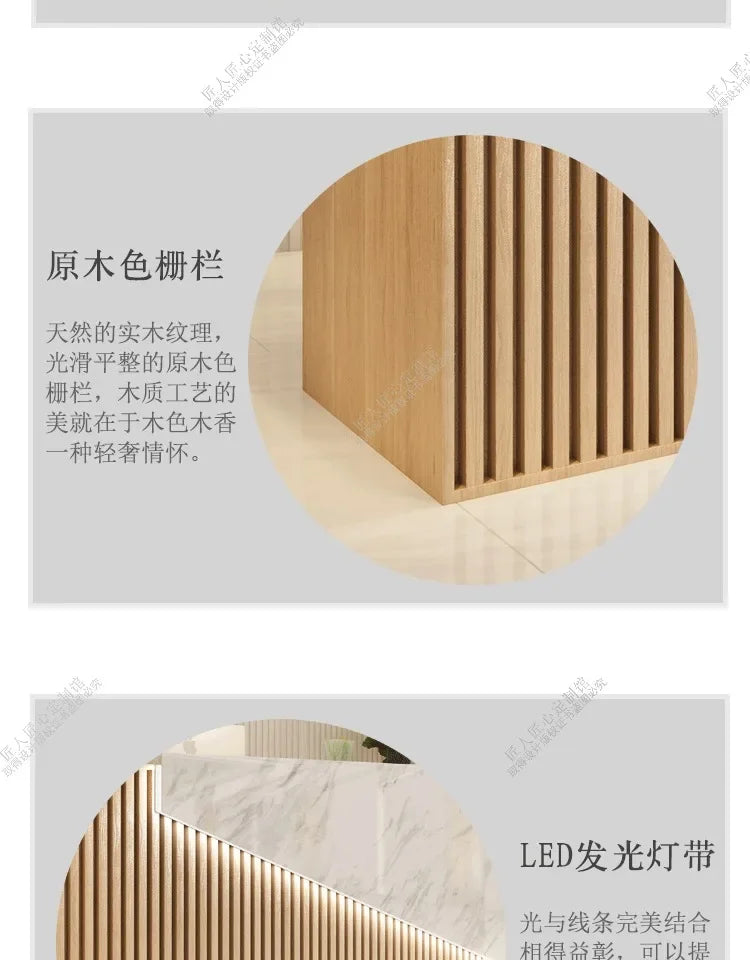Spa Reception Furniture Minimalist Beauty Salon Storage Aesthetic Supermarket Counter Table Luxury Office Lectern Simple Cafe
