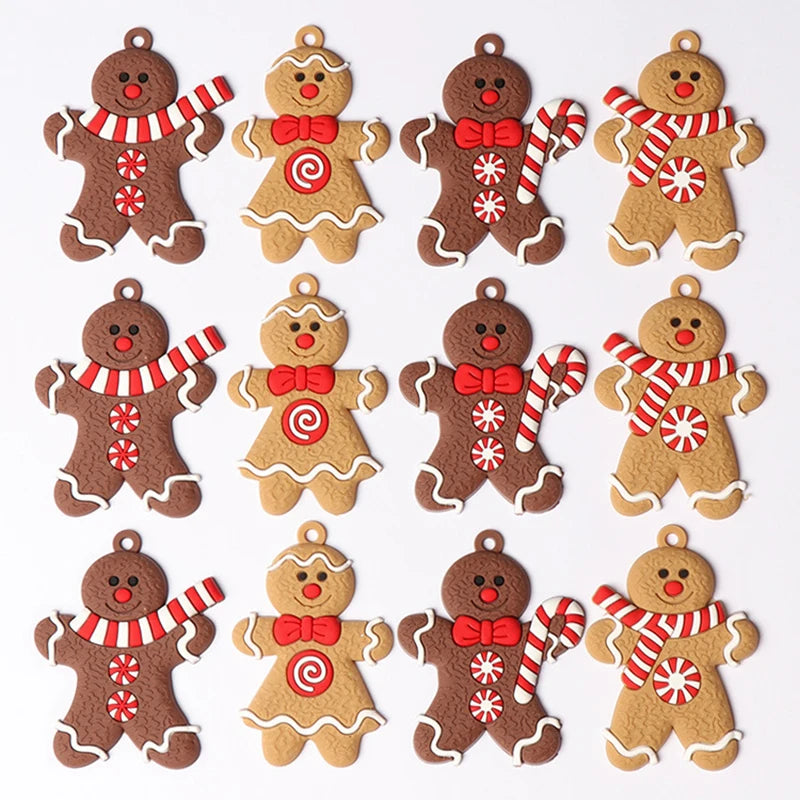 Gingerbread Man Ornaments Xmas Tree Hanging Pendants