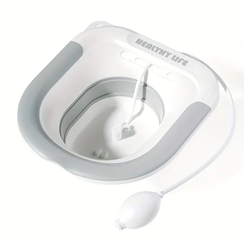 Folding Sitz Bath Basin No Squatting Gynecological Postpartum Nursing Bath Basin Home Pregnant Women's Buttocks Washing Basin