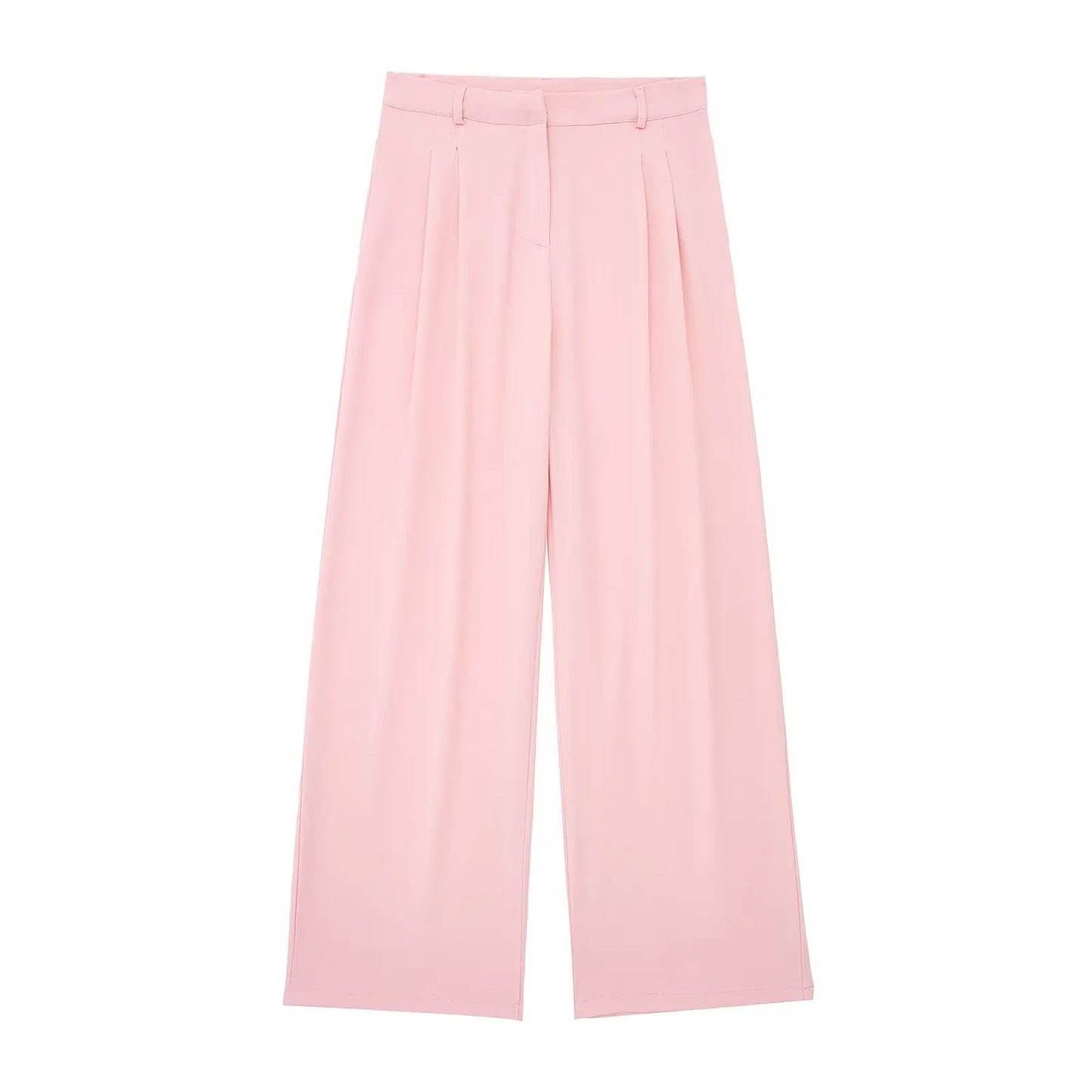 Women's Linen Look Halterneck Vest And Wide Leg Trouser