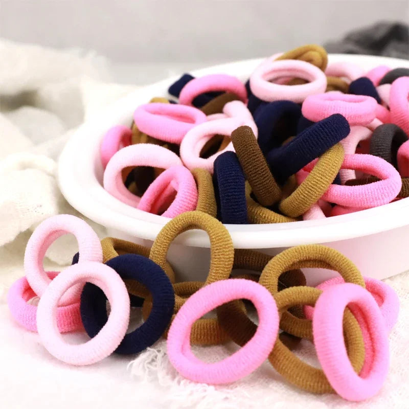 200Pc Colorful Nylon Elastic Hair Bands