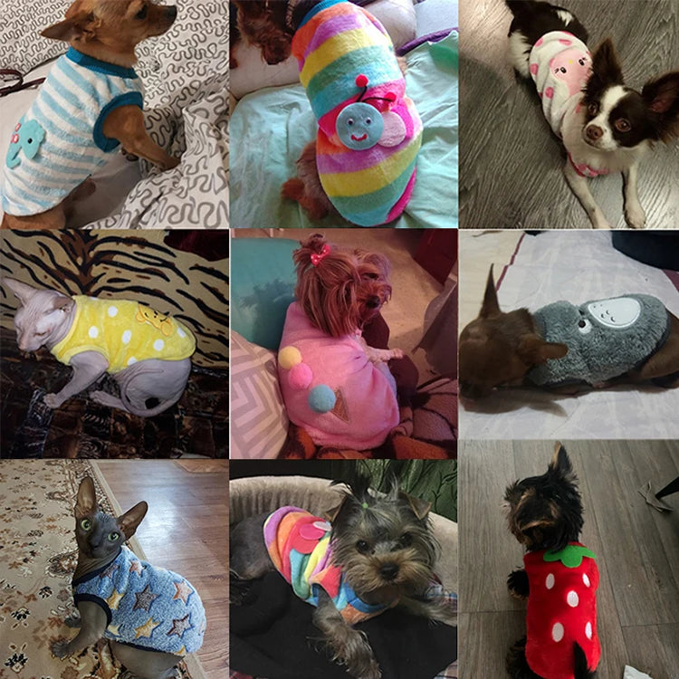 Cute Fleece Dog Winter Coat