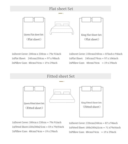 Egyptian Cotton Luxury Embroidert Bedding Set