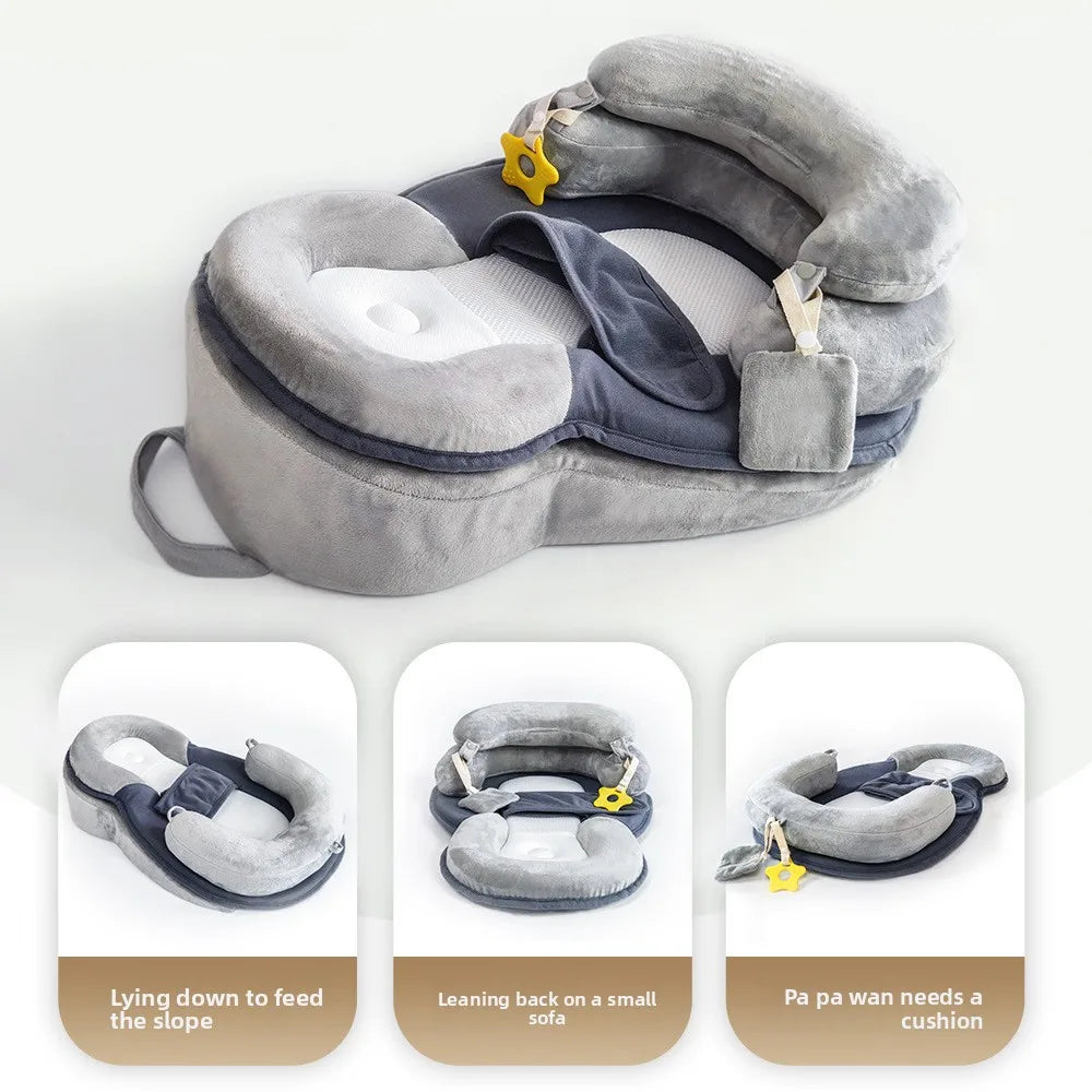 Baby Ramp Pillow, Seat Cushion, Wedge Pillow, Anti-Reflux Support, Newborn Nursing Pillow, Infant Anti-Spit-Up Pillow