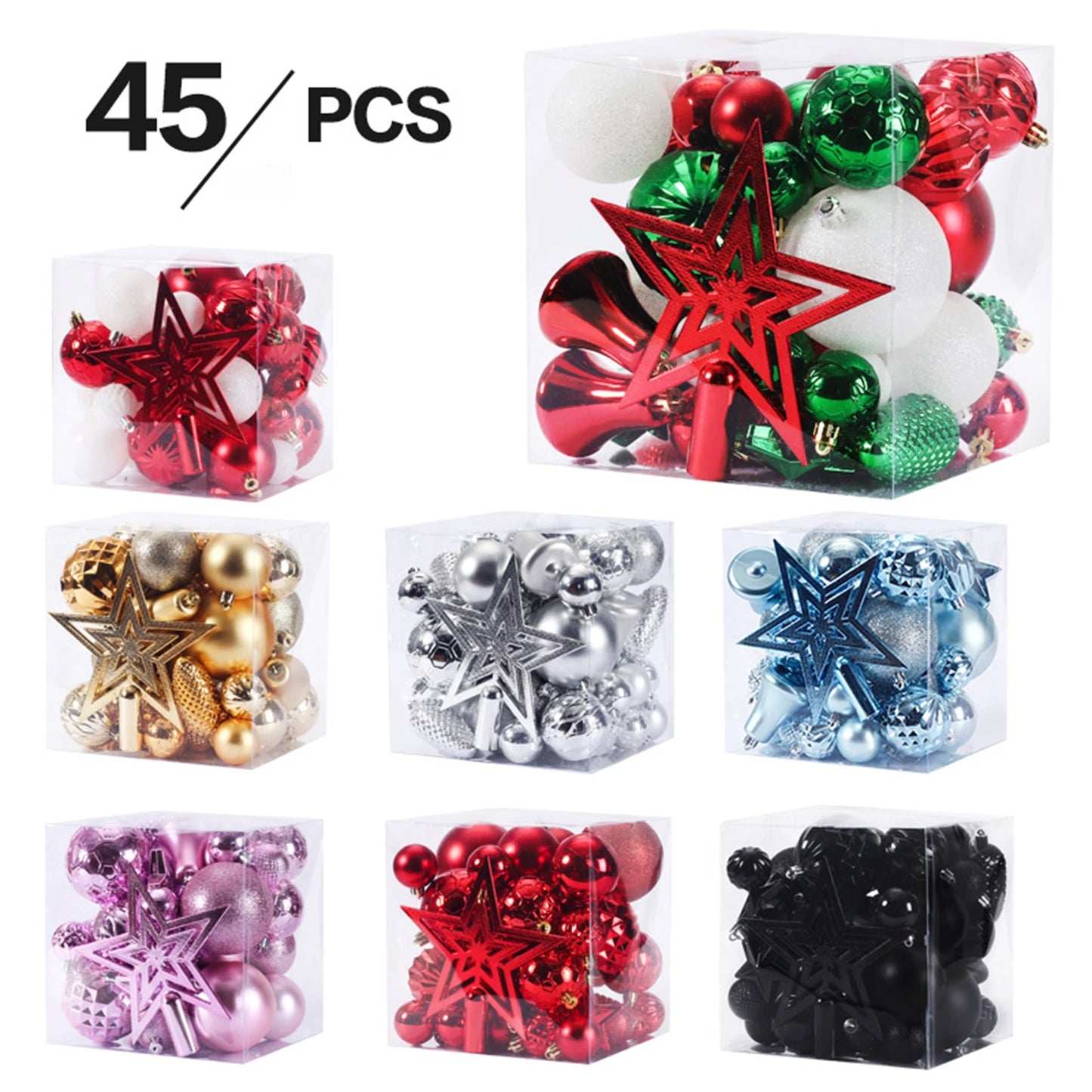 Christmas Tree Hanging Balls Decoration Easy to Hang Lightweight Durable Balls for Parties Weddings Office Buildings MIAO