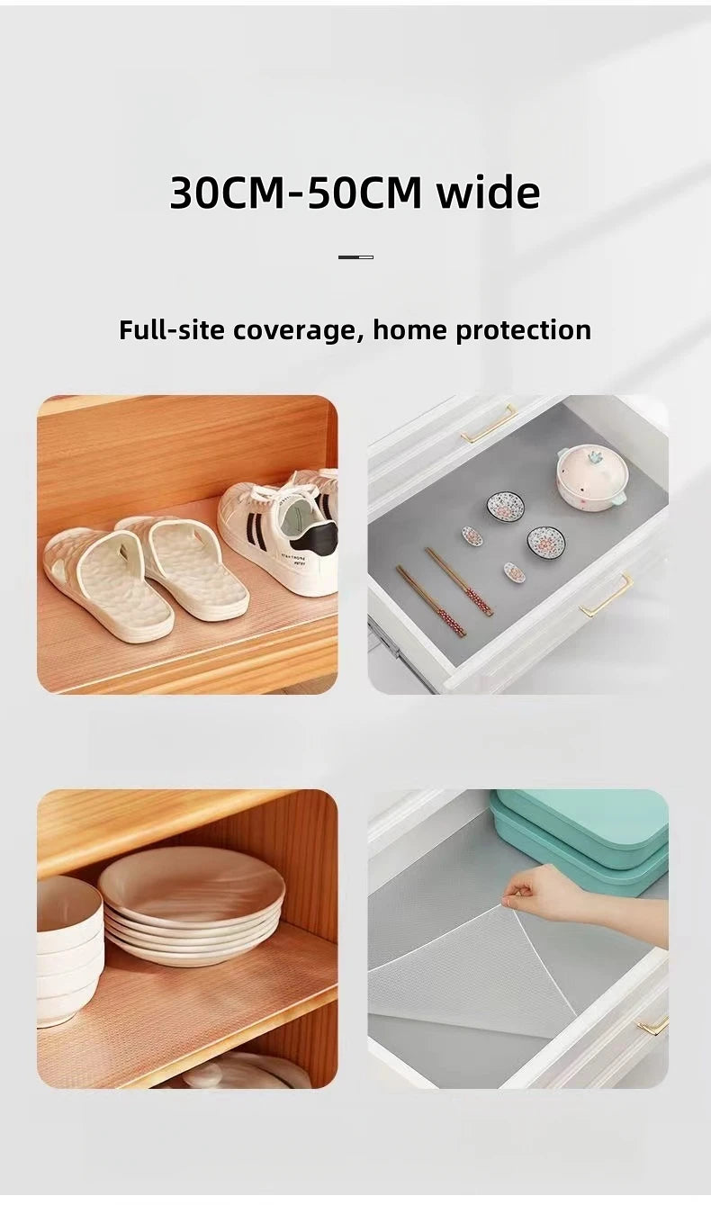 Water Drop Pattern Kitchen Cabinet Liner Eva Waterproof Refrigerator Mat Placemat Non-Sticky Easy to Clean Drawer Liner Moisture-Proof and Mildew-Proof