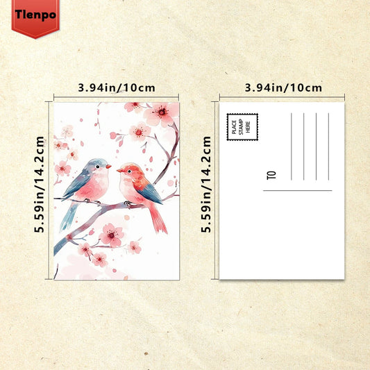 32pcs Valentine's Day Animal Postcards, Love Gift Cards, Christmas Gifts, Living Room Decor, Bedroom Decoration, High-Quality