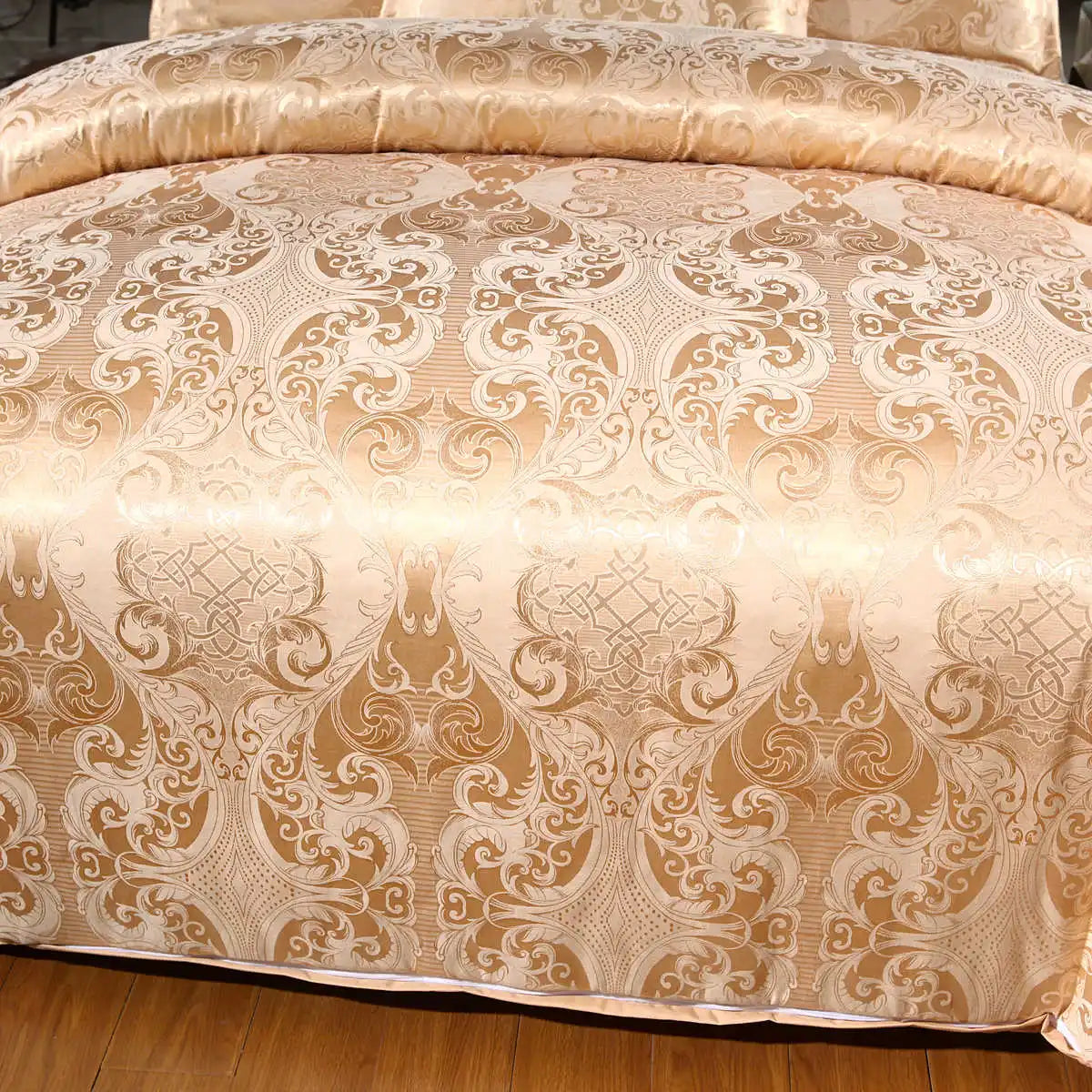 Floral Jacquard Satin Duvet Cover
