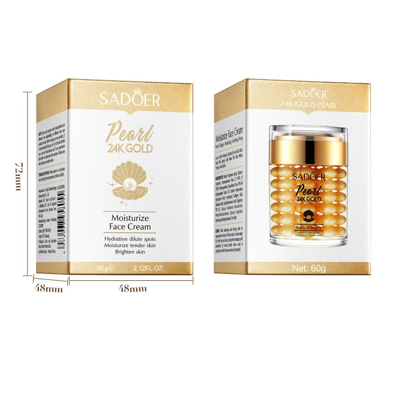 Sadder 24K Golden Pearl Face Moisturising Cream