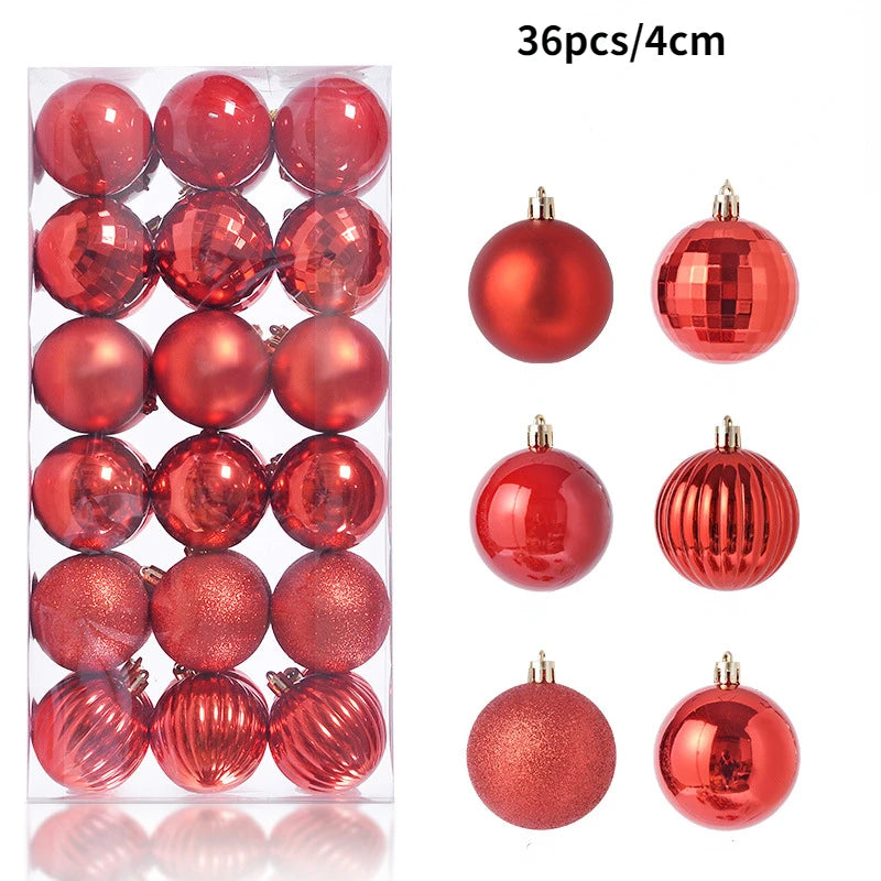 24-36Pcs Xmas Tree Balls Decorations