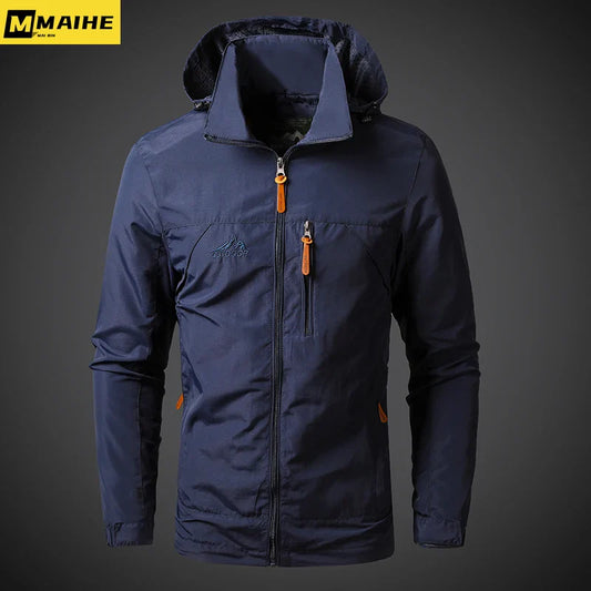 Men’s Waterproof Windbreaker Jacket with Hood – Outdoor & Casual Smart