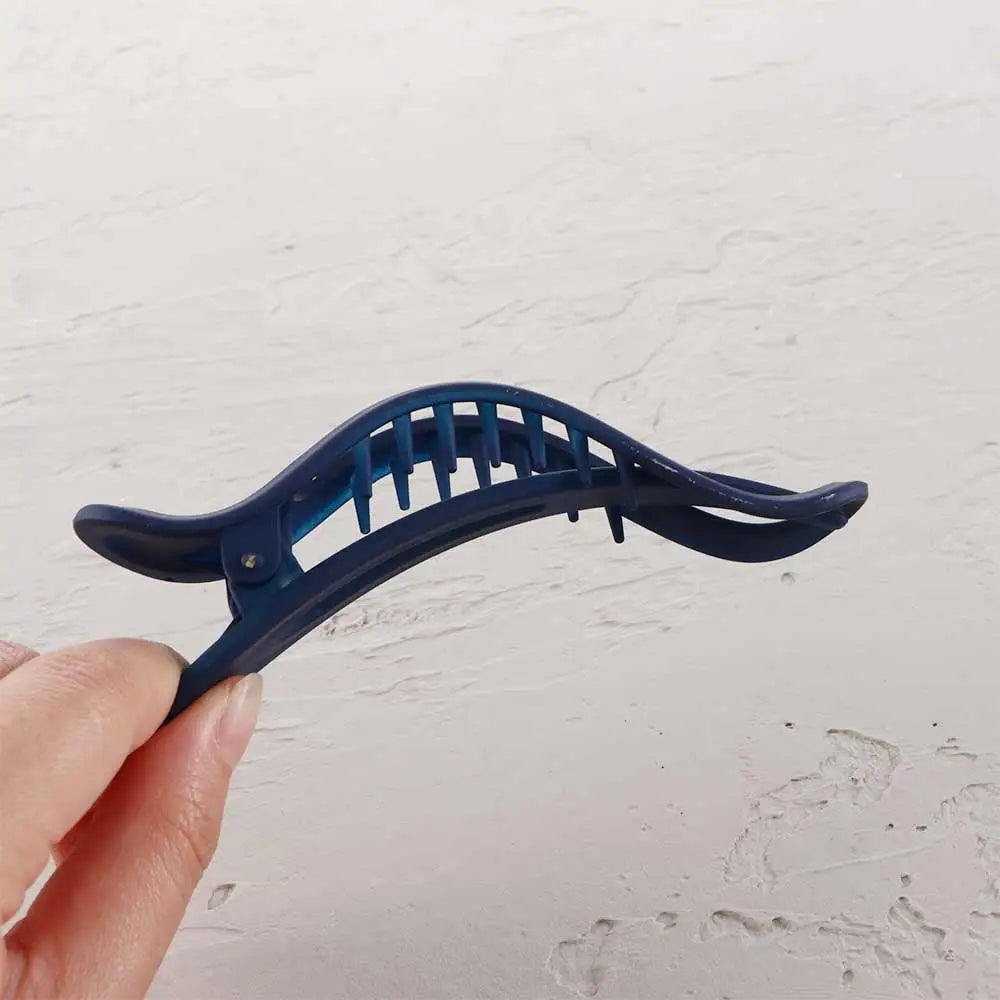 Large Matte Candy Color Hair Claw – Simple Plastic Duckbill Clip for Women and Girls