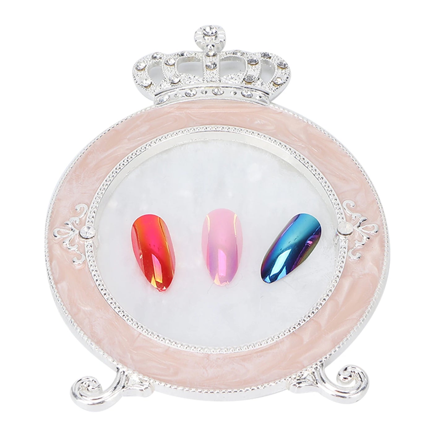 Nail Art Plate Resin Nail Color Mixing Drawing Plate Nail Art Display Tools Photography PropsSilver