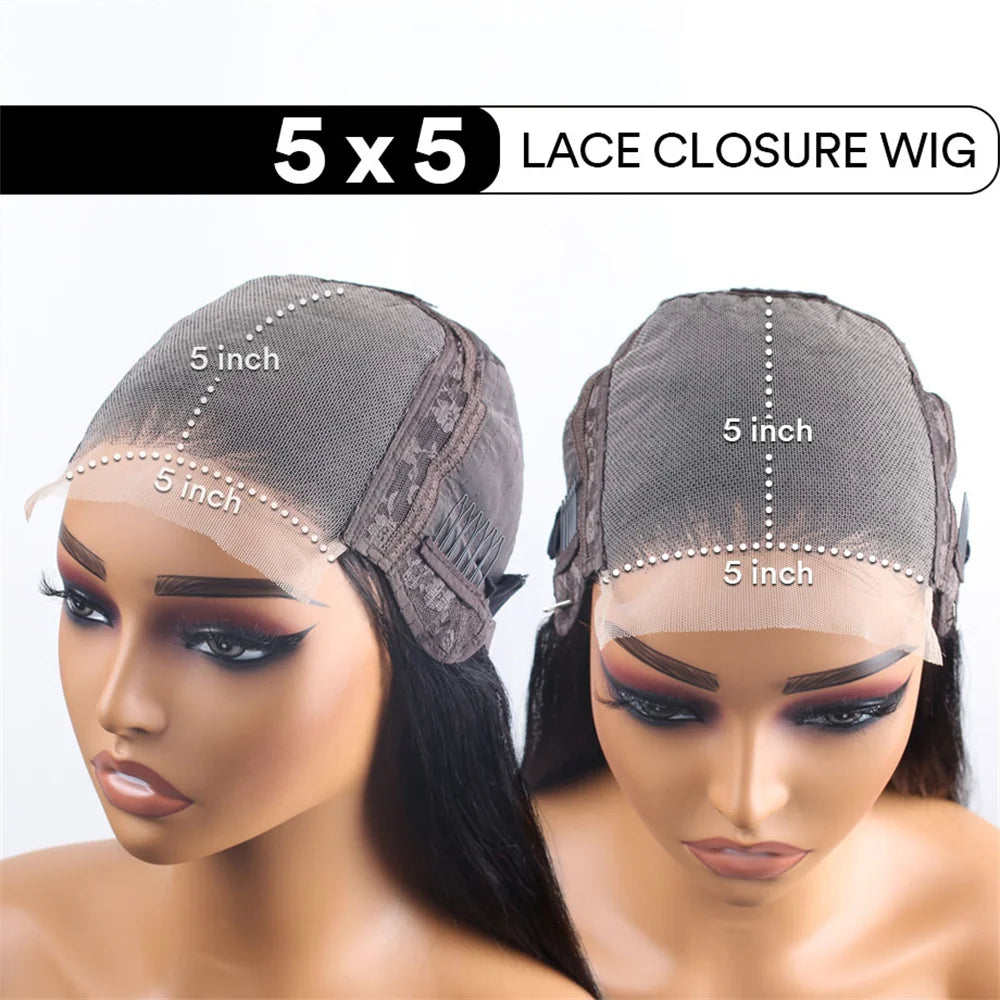Loose Body Wave Human Hair Wigs 40 Inch 5x5 Glueless Wigs Ready To Wear 100% Human Hair 200 Density Glueless Brazilian Wigs sale
