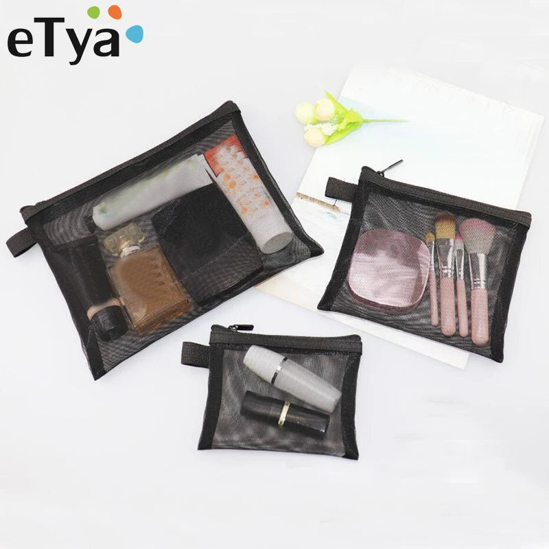 Mesh Cosmetic Travel Storage Makeup Bag Organiser