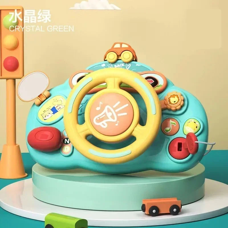 Baby Toy Electric Simulate Driving Car Co-pilot Steering Wheel