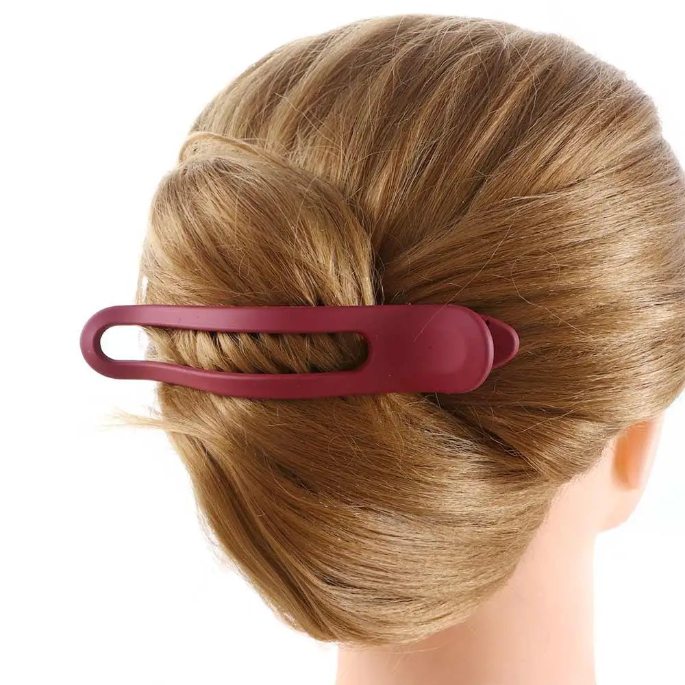 Large Matte Candy Color Hair Claw – Simple Plastic Duckbill Clip for Women and Girls